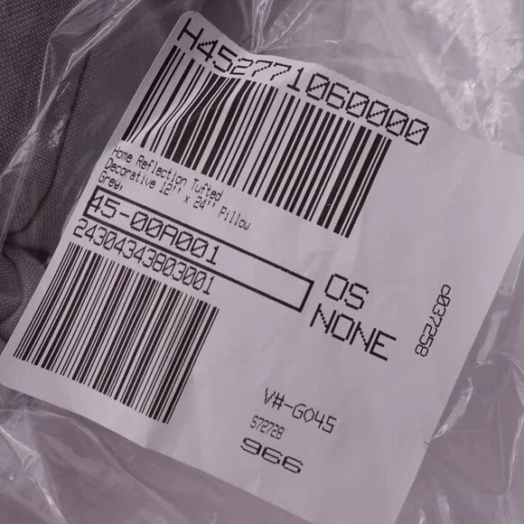 NWOT Home Reflection Tufted Decorative 12" x 24" Pillow Gray Decor Cozy Modern - Picture 11 of 11